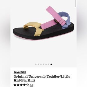 Teva Kids Sandals in Pink, Yellow, and Blue